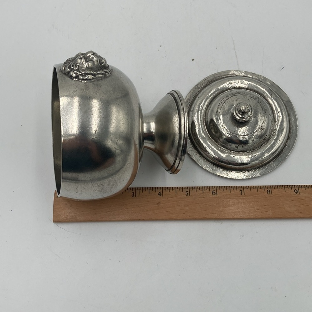 Pewter Goblet with Lid - Picture 5 of 5